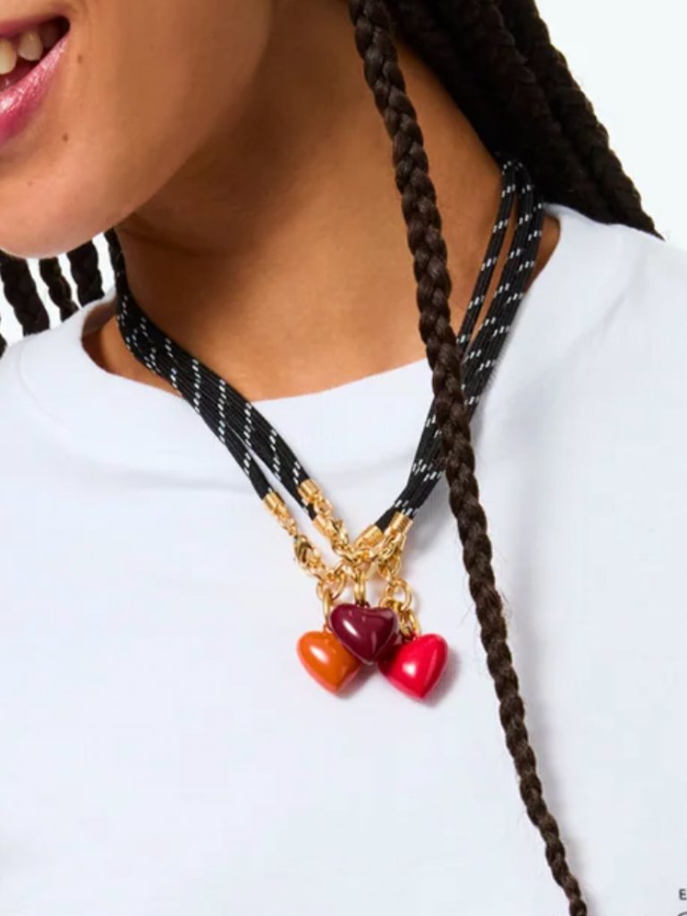 Roxanne Assoulin The Happy Cord Charm Necklace Black/Black — image 2 of 4